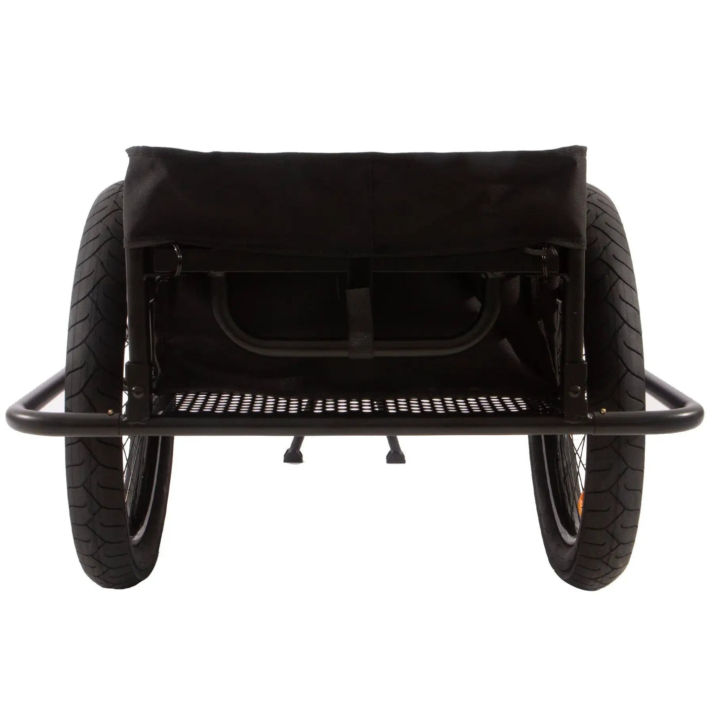 EUNORAU Ebike Hunting Trailer with black canvas cargo bag, dual wheels, mesh platform on Tampa Home & Garden Store