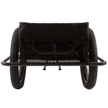 EUNORAU Ebike Hunting Trailer with black canvas cargo bag, dual wheels, mesh platform on Tampa Home & Garden Store