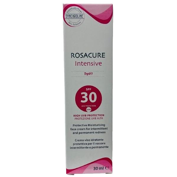Rosacure Intensive Cream SPF30 face cream by Synchroline, white box with pink accents on Tampa Home & Garden Store
