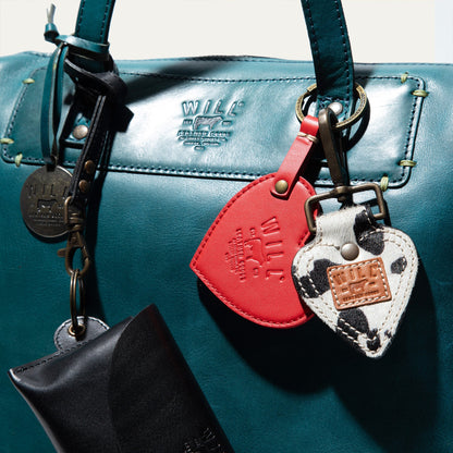 Simple Satchel teal leather bag by Will Leather Goods with colorful tag accents on Tampa Home & Garden Store