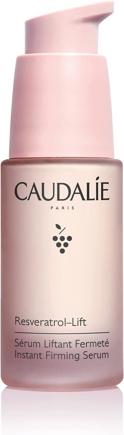 Caudalie Resveratrol-Lift face serum bottle with pink pump and Paris logo on Tampa Home & Garden Store