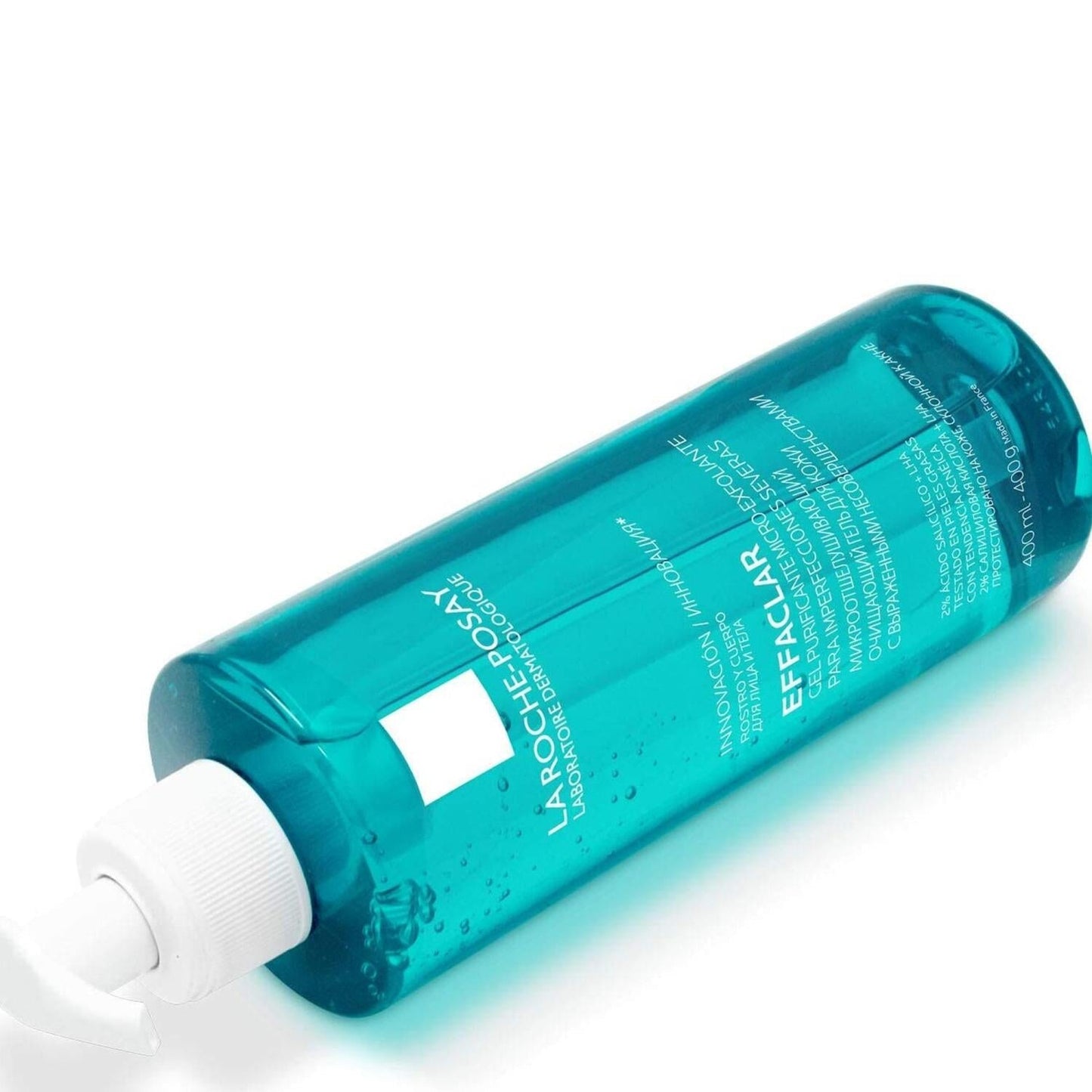 La Roche-Posay Effaclar Micro-Peeling Facial Cleanser 400ml turquoise bottle with white pump top on Tampa Home & Garden Store