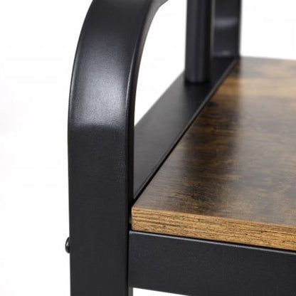 Banco de almacenamiento para zapatos con perchero de estilo industrial moderno para entrada