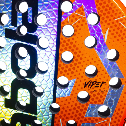 Babolat Viper Juan Lebron 3.0 padel racket featuring holographic blue and orange panels on Tampa Home & Garden Store