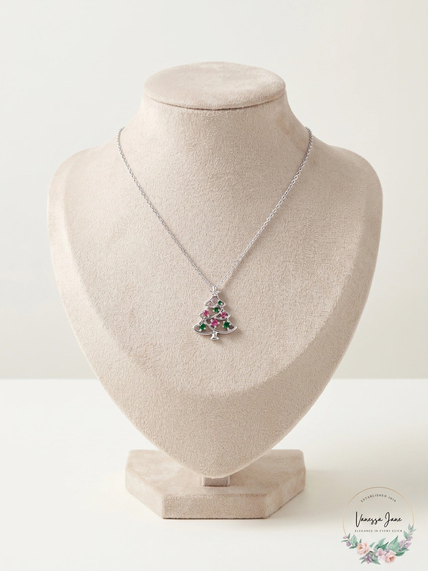 Sterling Silver Ruby And Sapphire Necklace