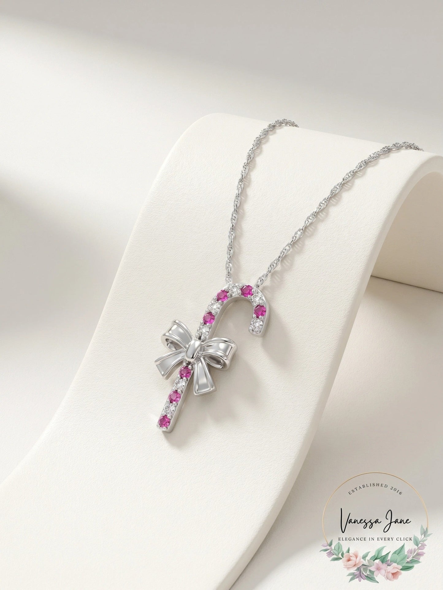 Sterling Silver Ruby And Sapphire Necklace