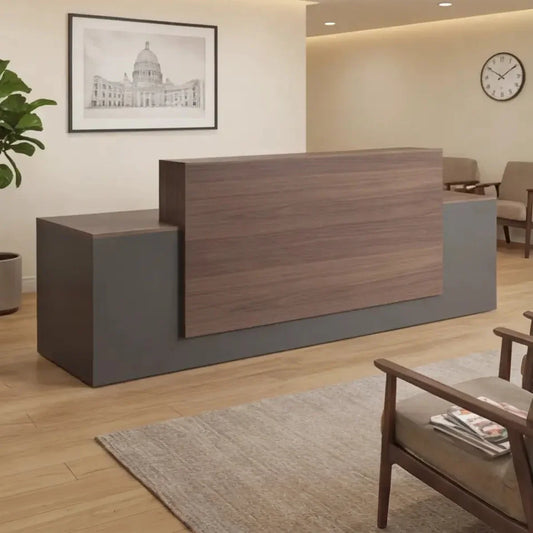 Taviel Front Reception Desk with Storage