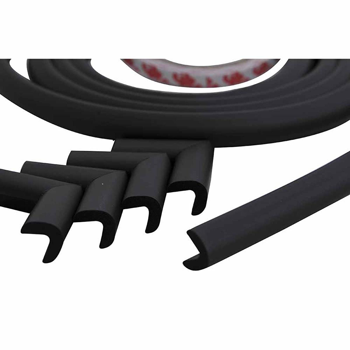 Miny Baby Safety Corner Protector set by Beauty Care Bag, black rubber edge guards for furniture on Tampa Home & Garden Store