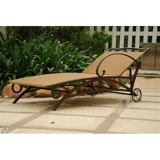 Resin Wicker / Steel Multi-Position Chaise Lounge Chair Recliner - Tampa Home & Garden Store