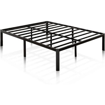 Base de cama King de plataforma metálica con patas redondeadas, capacidad de 317 kg