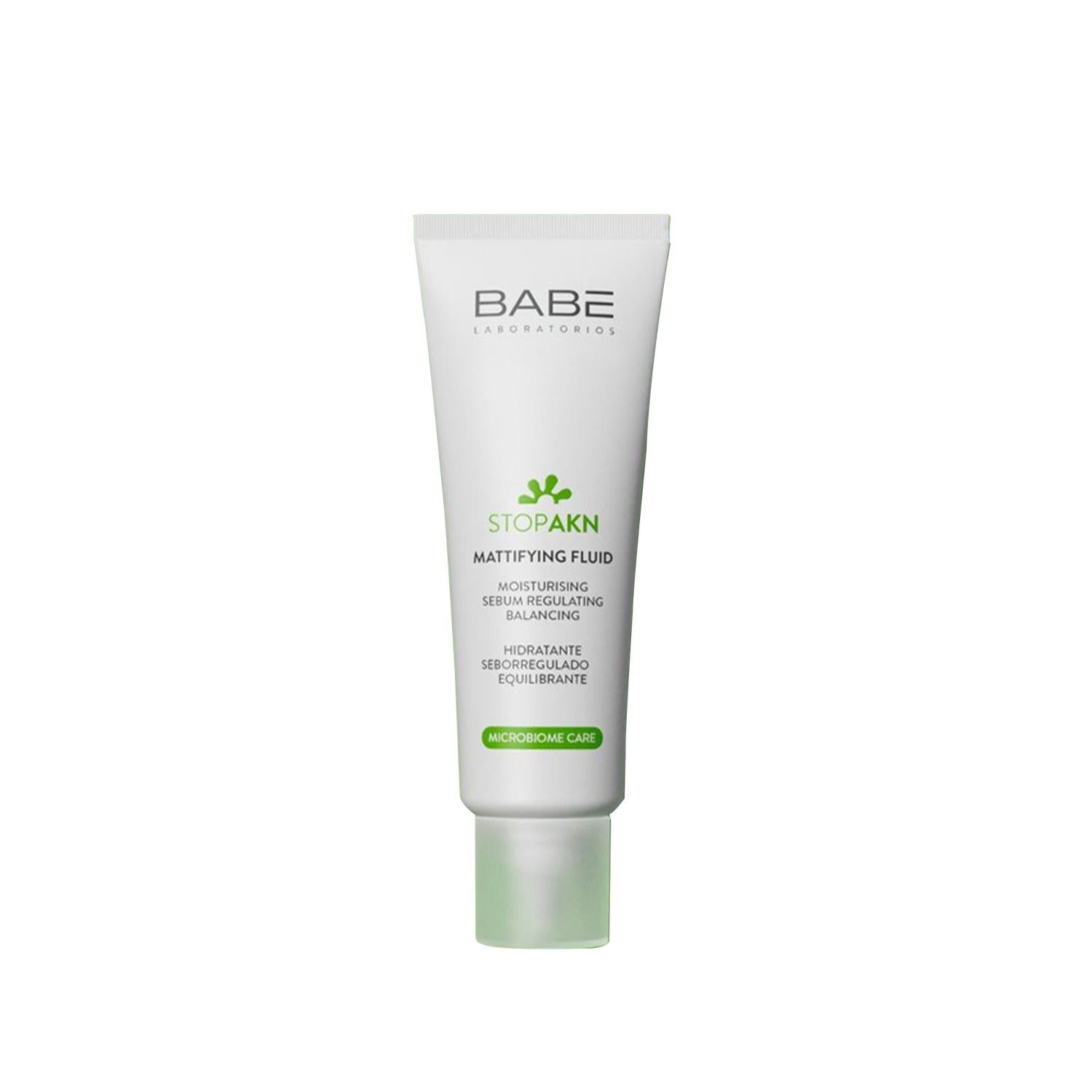 Acne treatment tube Beauty Care Bag Babe STOPAKN Mattifying Fluid white tube with STOPAKN logo on Tampa Home & Garden Store