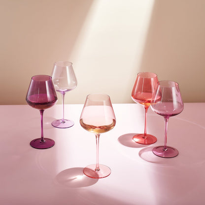 Love Decorative Stemmed Wine Glasses Set of Six