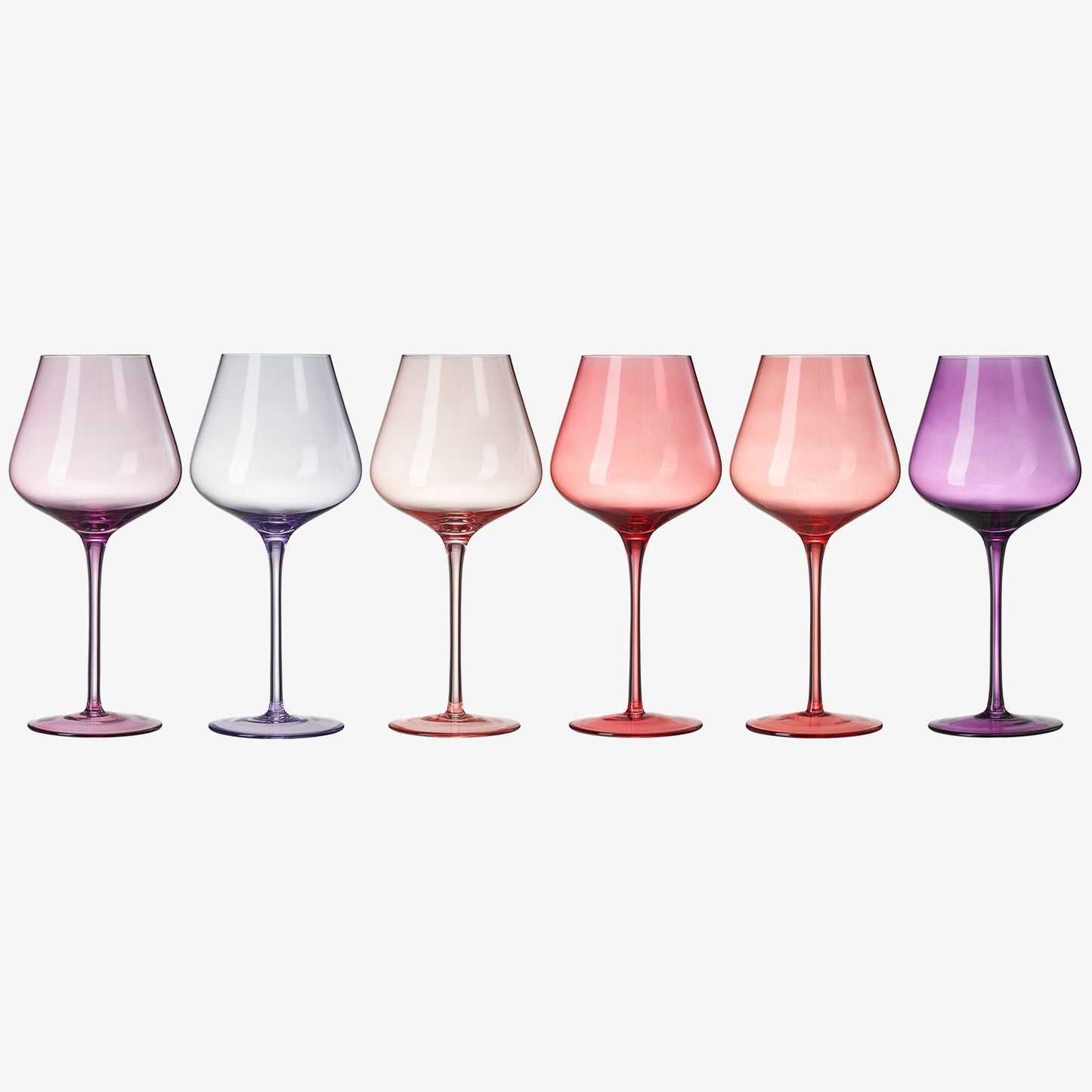 Love Decorative Stemmed Wine Glasses Set of Six