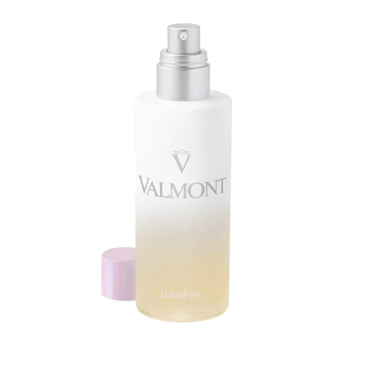 Valmont LumiPeel facial cleanser bottle with silver pump, white-to-pale-yellow gradient on Tampa Home & Garden Store