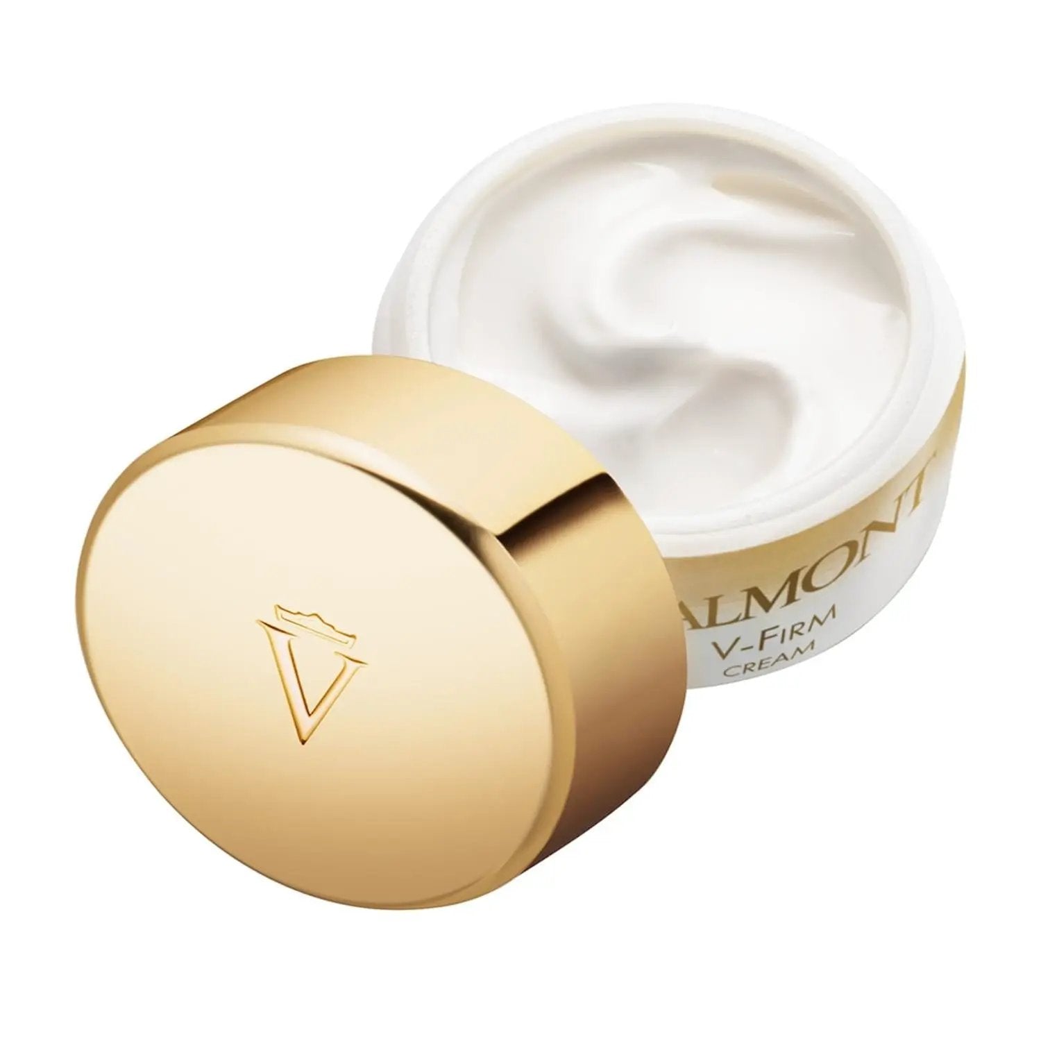 Valmont V-Firm Cream 50ml jar with white cream and gold lid on Tampa Home & Garden Store