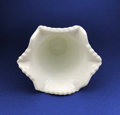 Vase Vintage Westmoreland Milk Glass with Old Quilt Design. Block and Star Pattern. Collectible Glass. - Tampa Home & Garden Store
