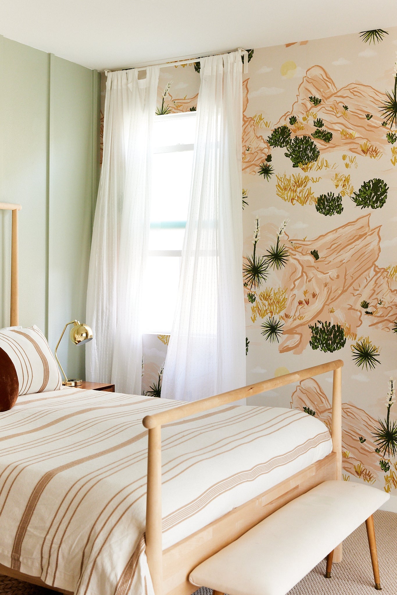 Vasquez Wallpaper, tan & peach - Tampa Home & Garden Store