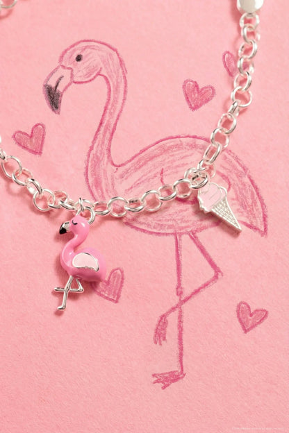 Bracelet Crayola Fan Favorites Tickle Me Pink Charm Bracelet by ALEX AND ANI with flamingo bead on Tampa Home & Garden Store