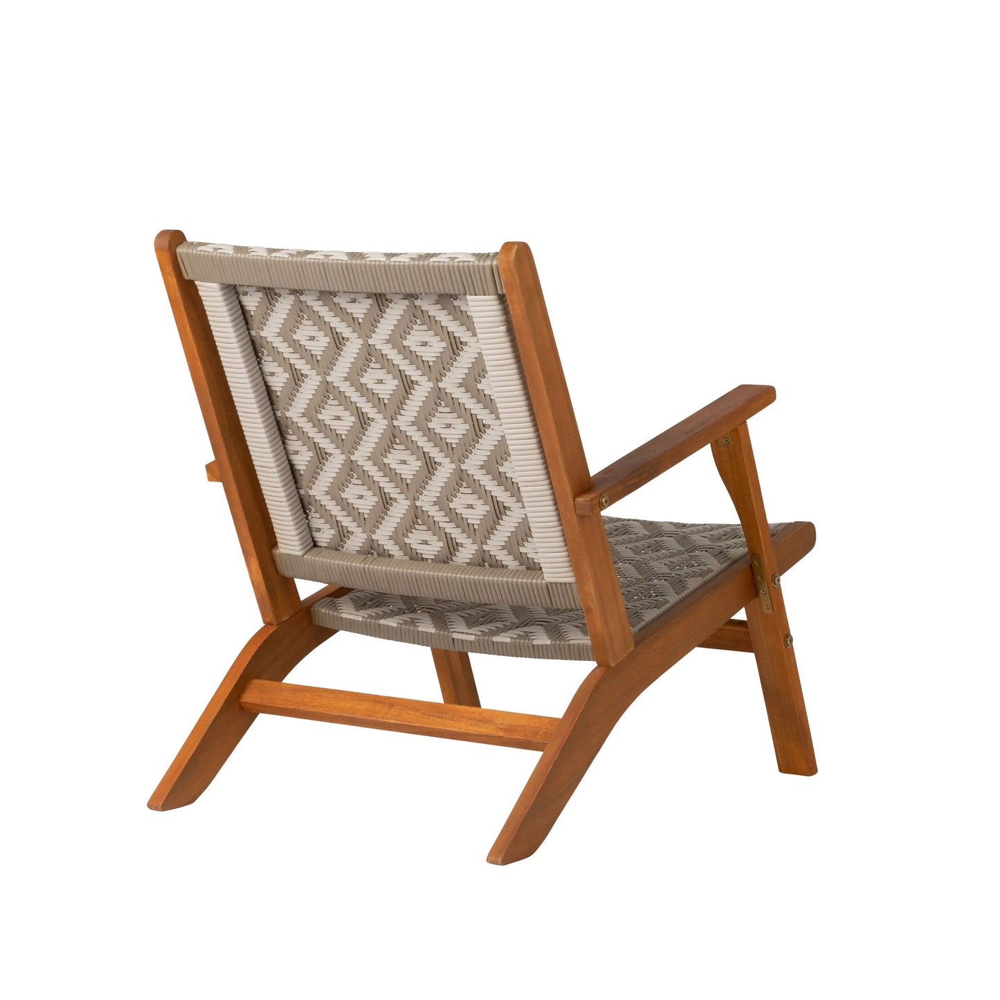 Vega Acacia Outdoor Chair with diamondweave wicker and wood frame Fire Sense/Balkene Home on Tampa Home & Garden Store