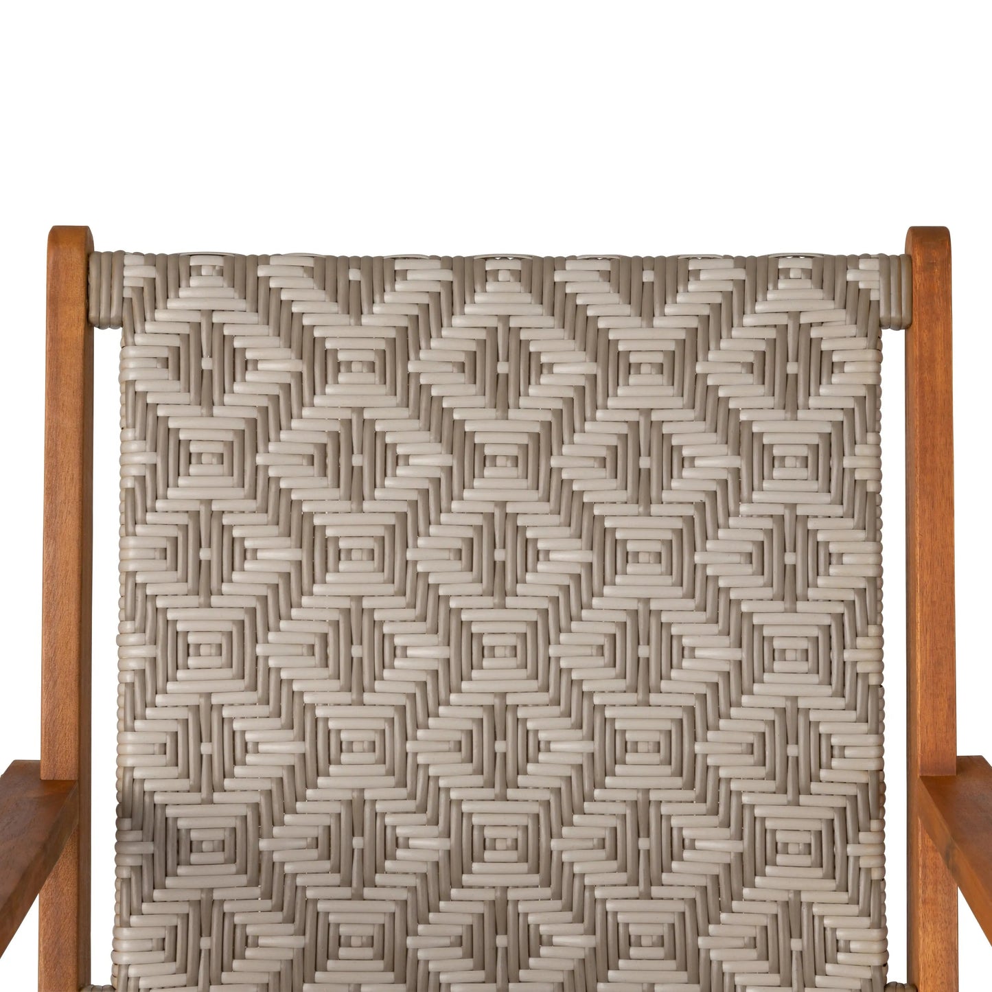 Vega Acacia Outdoor Chair diamond-weave wicker, natural wood frame, Fire Sense/Balkene Home on Tampa Home & Garden Store