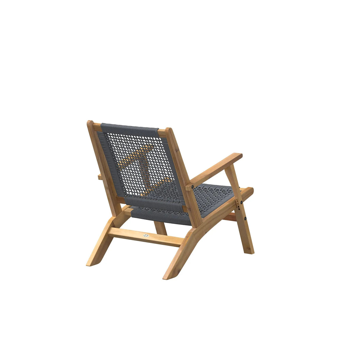 Vega Acacia Outdoor Chair gray cording wood frame by Fire Sense/Balkene Home on Tampa Home & Garden Store