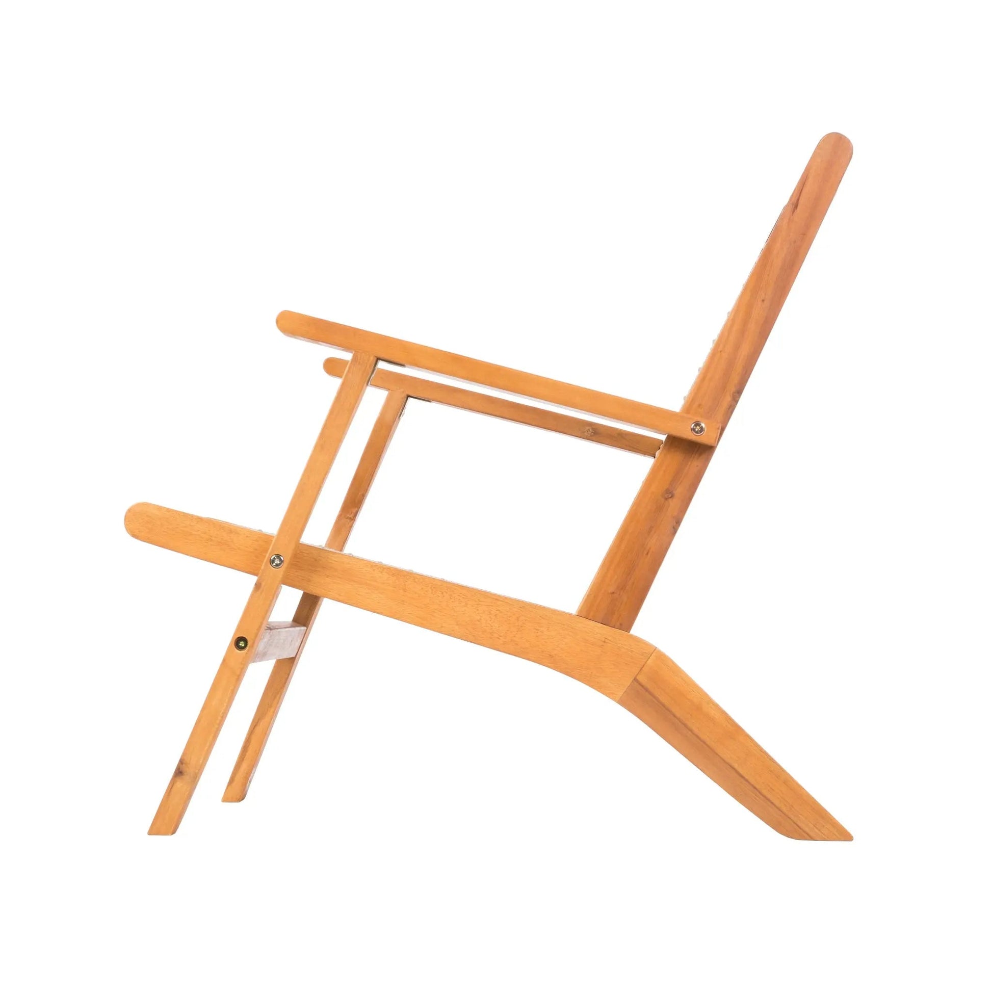 Vega Natural Stain Outdoor Chair in Ecru Cording, wooden frame Fire Sense/Balkene Home on Tampa Home & Garden Store