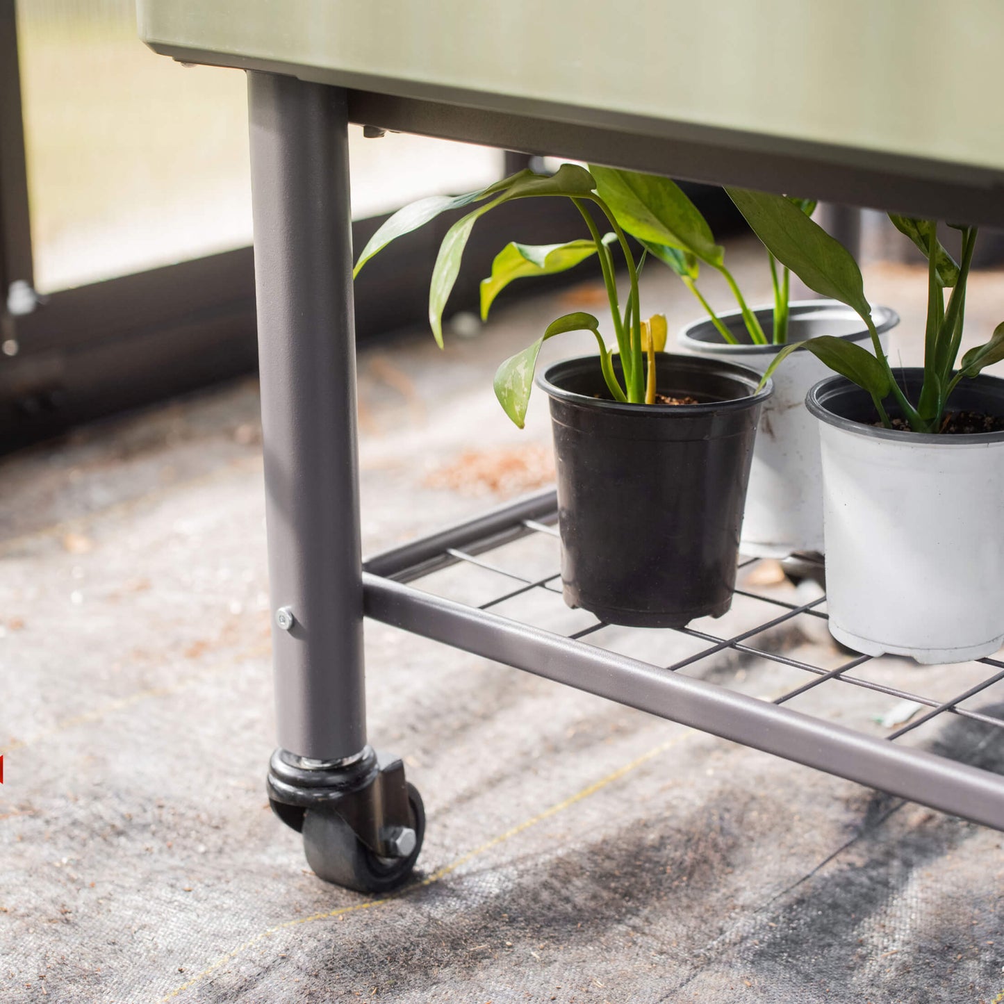 EZCube Elevated Rolling Planter Cart