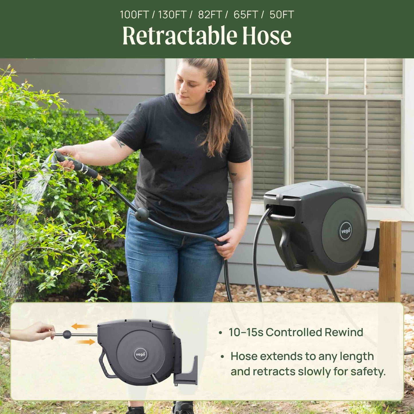 Vego Retractable Hose Reel  Set - Tampa Home & Garden Store