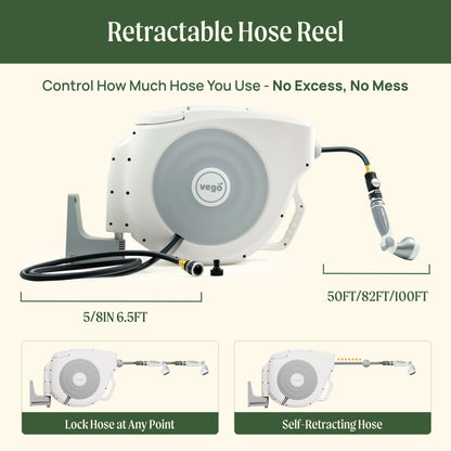 Vego Retractable Hose Reel  Set - Tampa Home & Garden Store