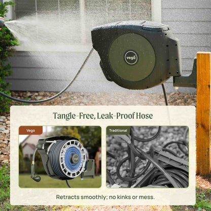 Vego Retractable Hose Reel  Set - Tampa Home & Garden Store