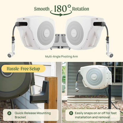 Vego Retractable Hose Reel  Set - Tampa Home & Garden Store