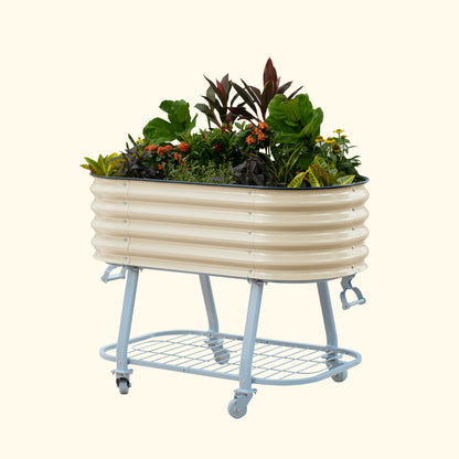 Vego Rolling Elevated Raised Garden Bed Self Watering | 2 Sizes - Tampa soil911.com