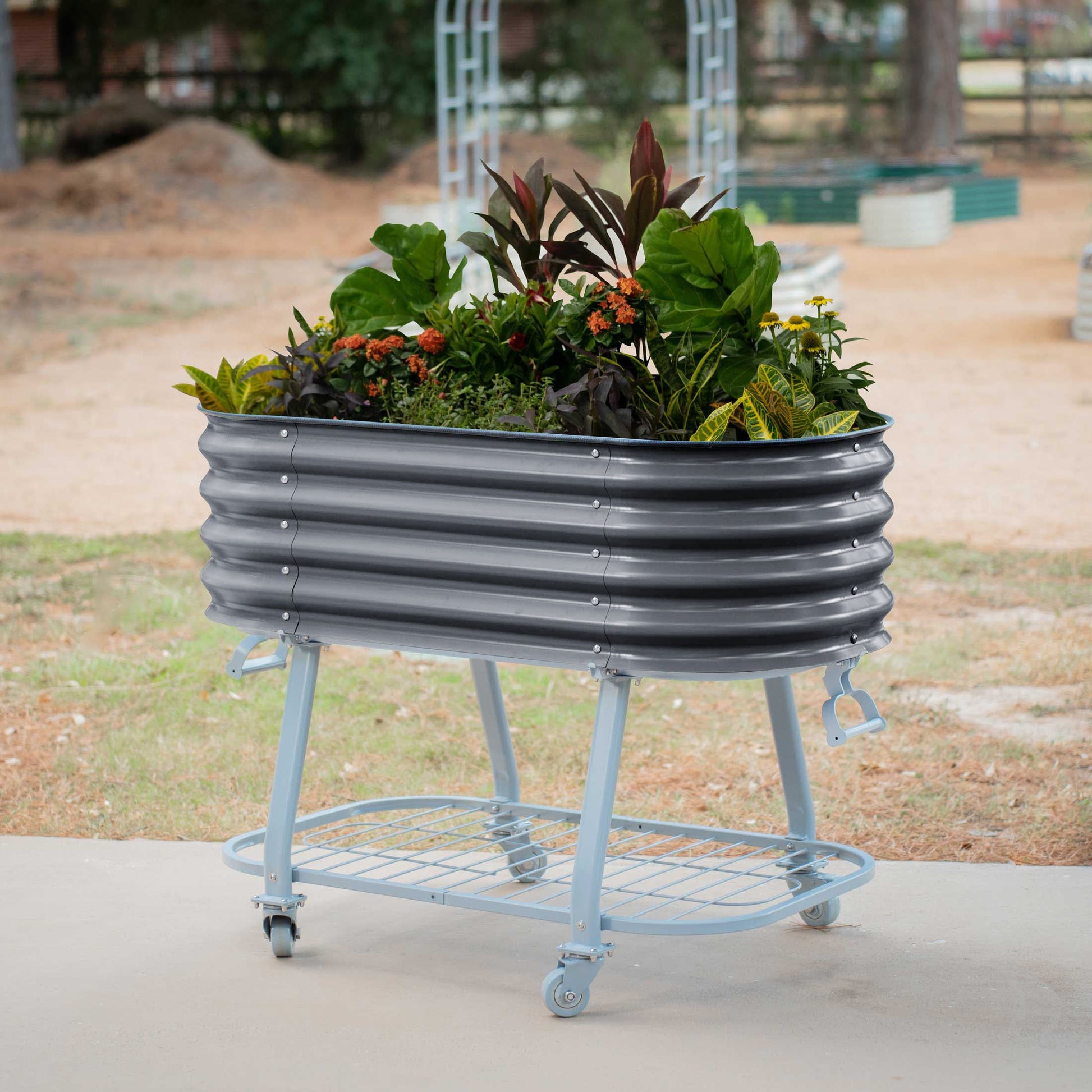 Vego Rolling Elevated Raised Garden Bed Self Watering - Tampa Home & Garden Store