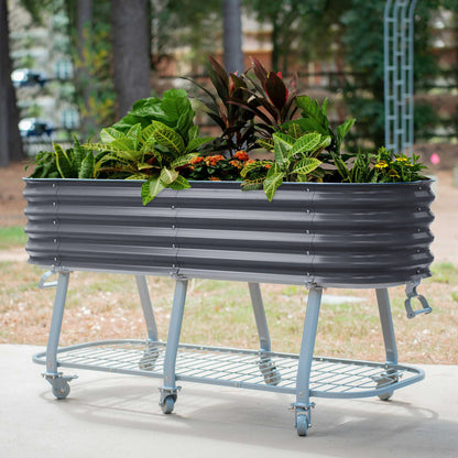 Vego Rolling Elevated Raised Garden Bed Self Watering - Tampa Home & Garden Store