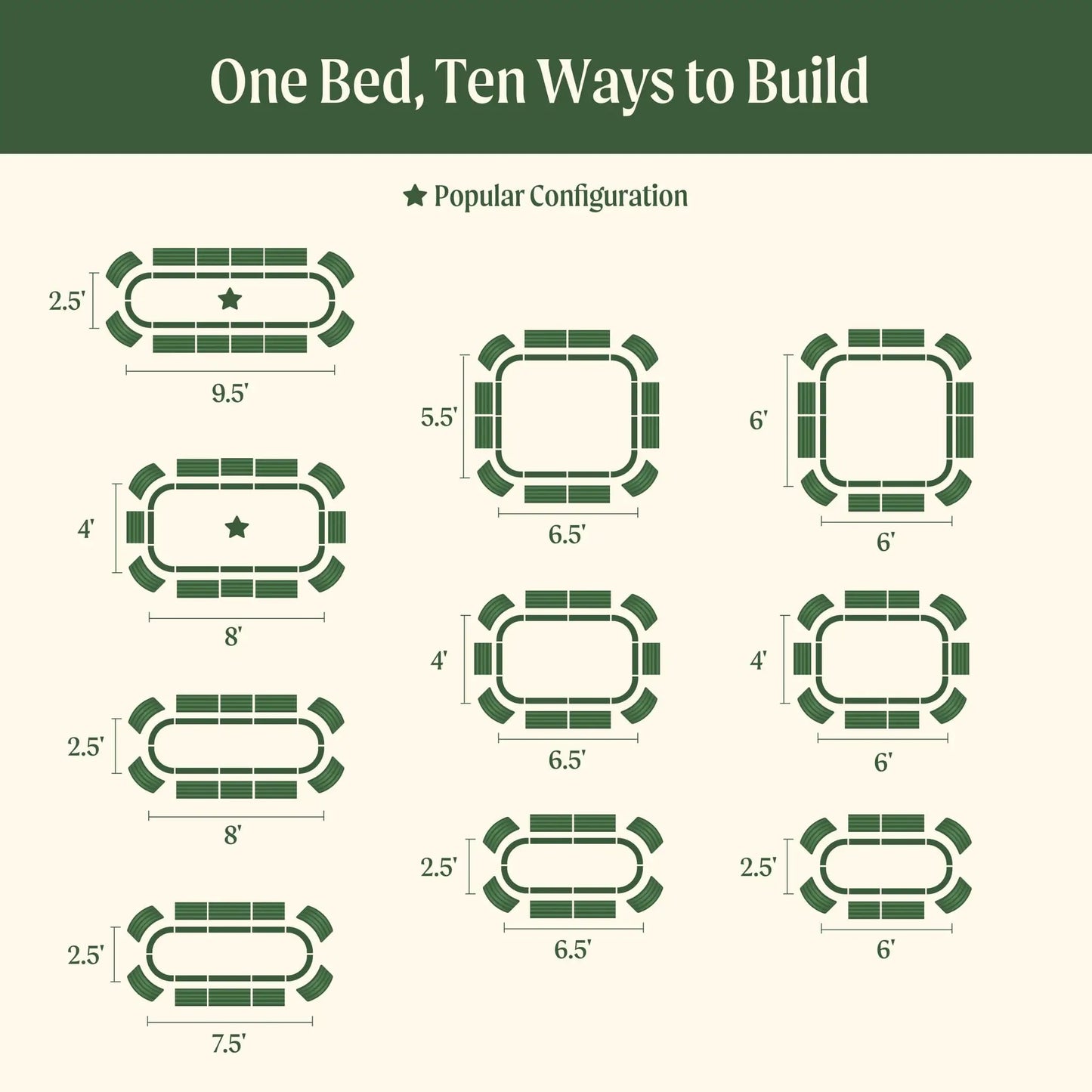 Jumbo 10 in 1 Modular Raised Garden Bed