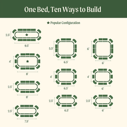 Jumbo 10 in 1 Modular Raised Garden Bed