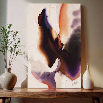 Canvas Print Velvet Bloom III abstract purple and orange by Tailored Canvases on Tampa Home & Garden Store