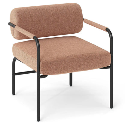Velvet Upholstered Accent Chair with Armrests