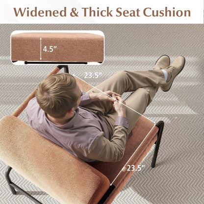Velvet Upholstered Accent Chair with Armrests