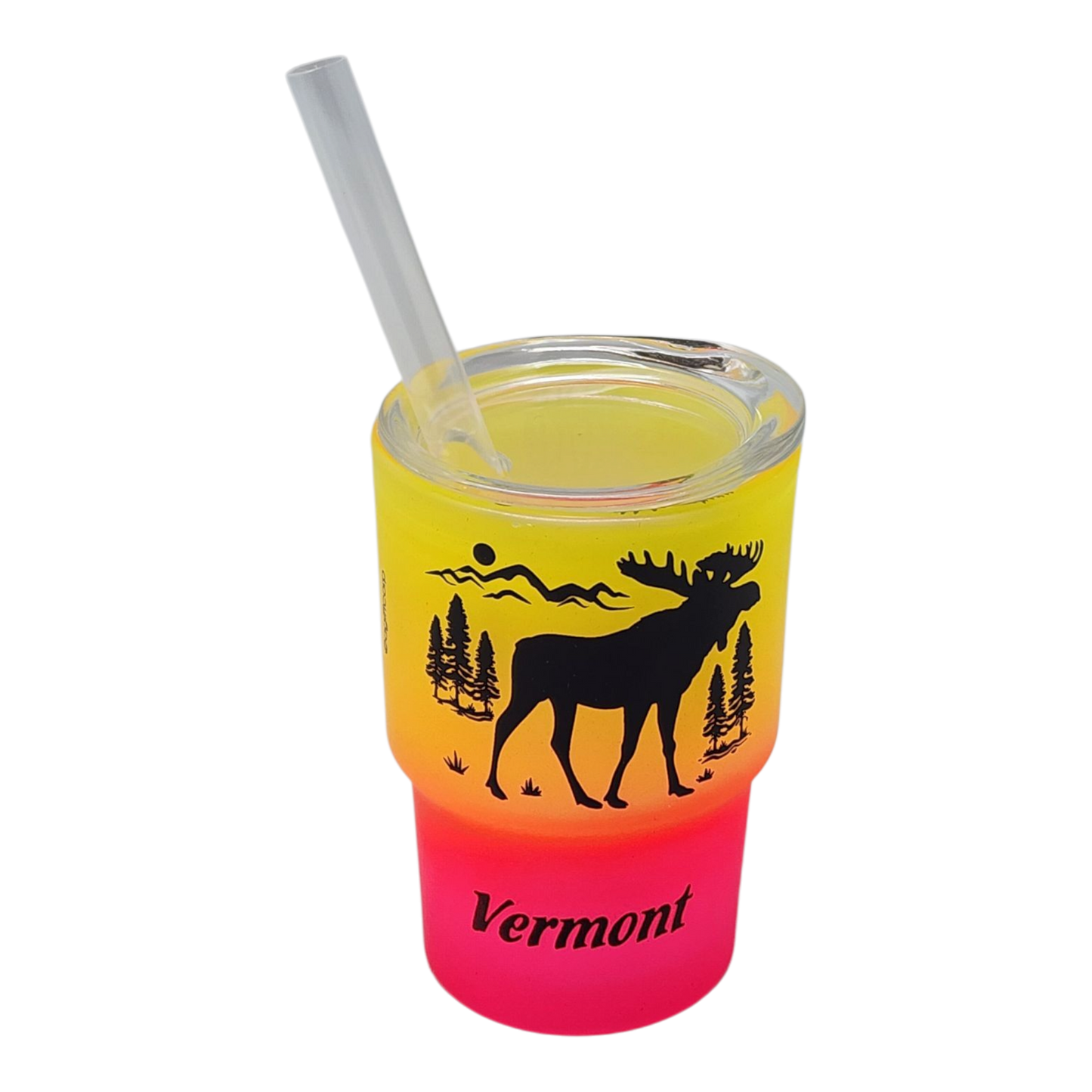 Vermont Glass Moose 2oz Shooter - Autumn Ember - Tampa Home & Garden Store