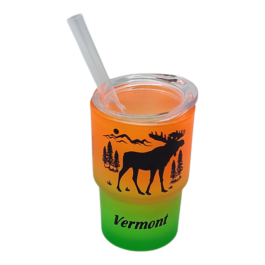 Vermont Glass Moose 2oz Shooter - Twilight Chill - Tampa Home & Garden Store