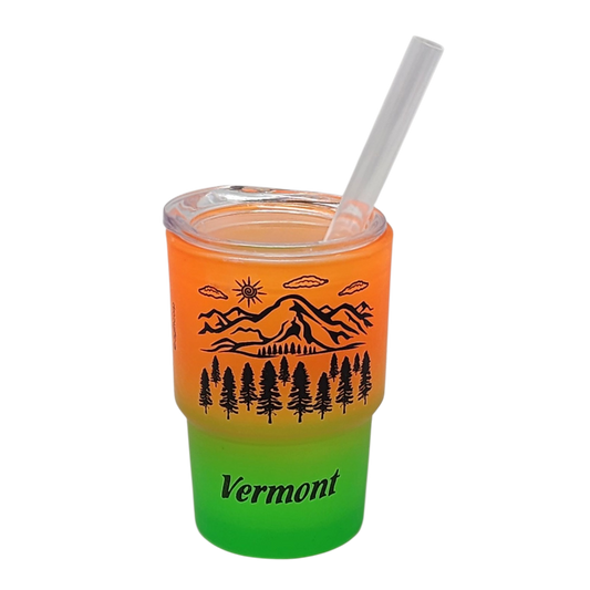 Vermont Green Mountains Glass 2oz Shooter -  Indigo Twilight - Tampa Home & Garden Store