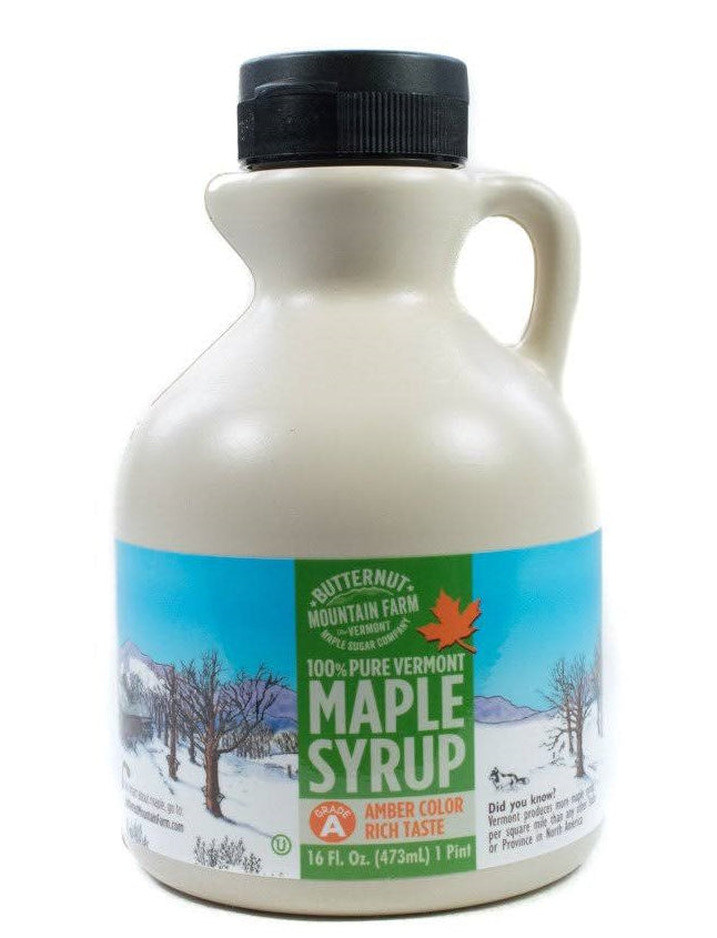 Vermont Maple Syrup Grade A Amber Color Rich Taste - 1 Pint Plastic Jug - Tampa Home & Garden Store