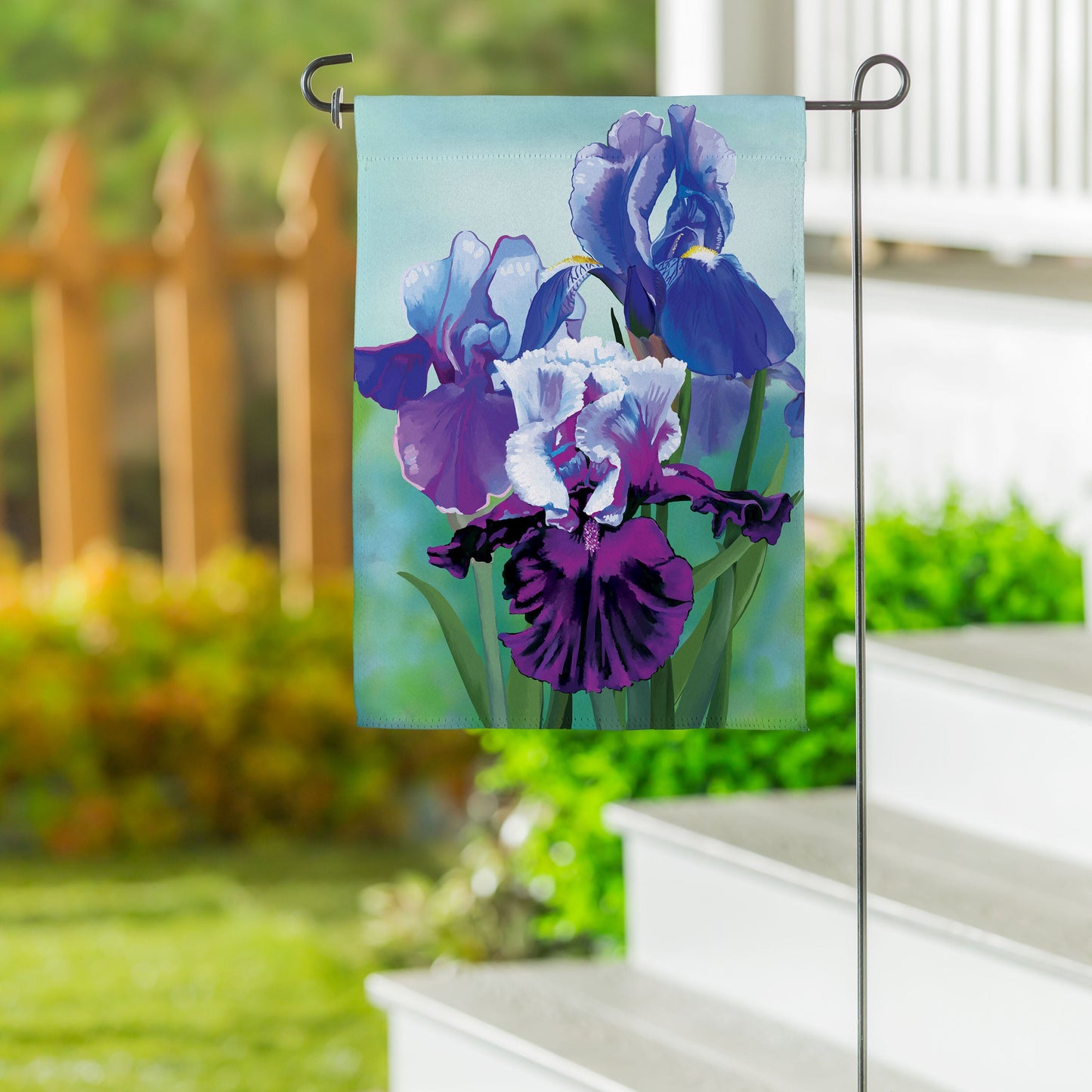 Vibrant Iris Suede Garden Flag - Tampa Home & Garden Store