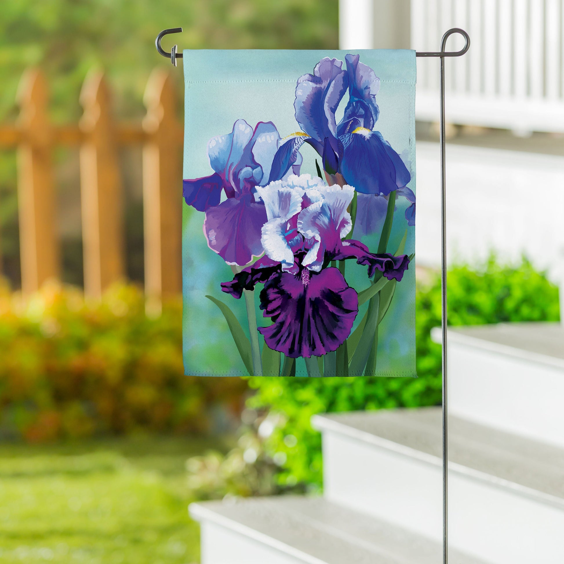 Vibrant Iris Suede Garden Flag - Tampa Home & Garden Store