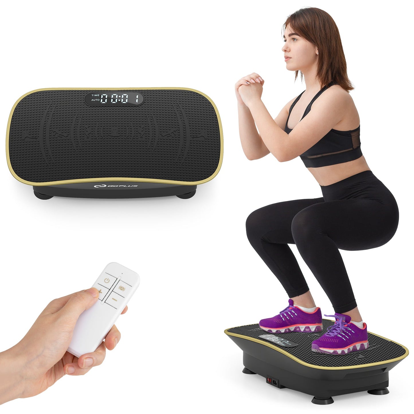 Vibration Plate Exercise Machine for Lymphatic Drainage and Weight Loss with 10 Speed Intensities