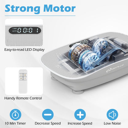 Vibration Plate Exercise Machine for Lymphatic Drainage and Weight Loss with 10 Speed Intensities