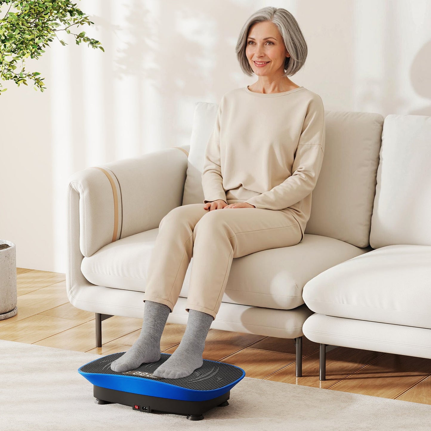 Vibration Plate Exercise Machine for Lymphatic Drainage and Weight Loss with 10 Speed Intensities