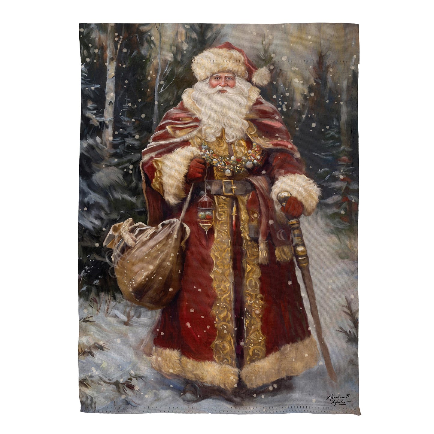 Victorian Santa Suede Garden Flag - Tampa Home & Garden Store