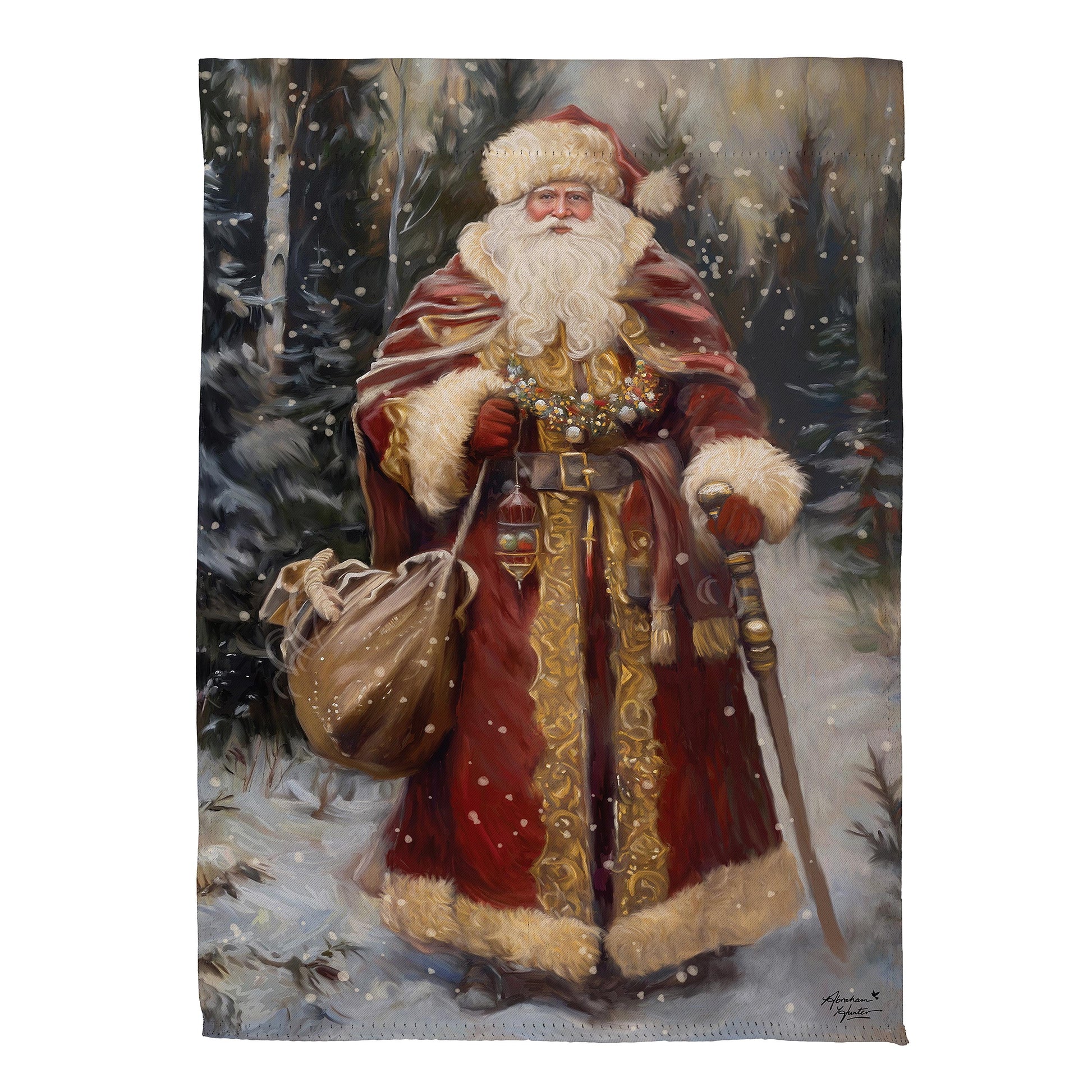 Victorian Santa Suede Garden Flag - Tampa Home & Garden Store